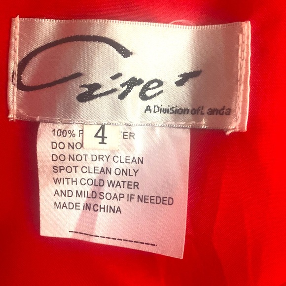 Cire A DIvision of Landra Red Halter Prom Cocktail Formal Gown Dress Sz 4 - Picture 11 of 11